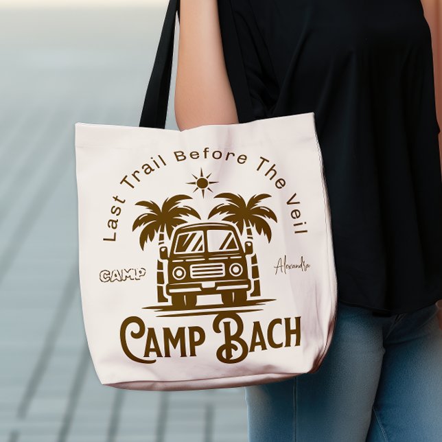 Retro Palm Camper – Boho Bachelorette Weekend  Tote Bag (Creator Uploaded)