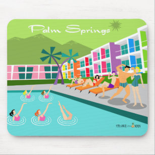 Retro Palm Springs Hotel Mousepad