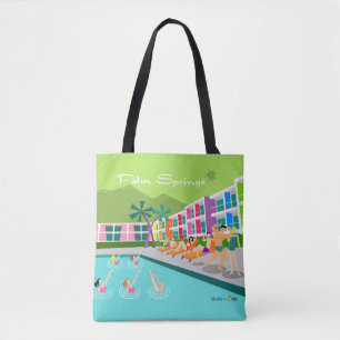 Retro Palm Springs Hotel Tote