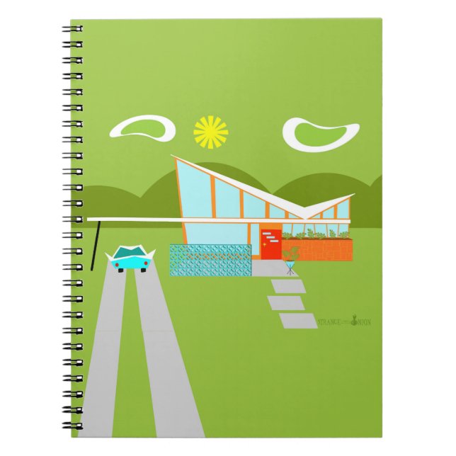 Retro Palm Springs House Notebook (Front)