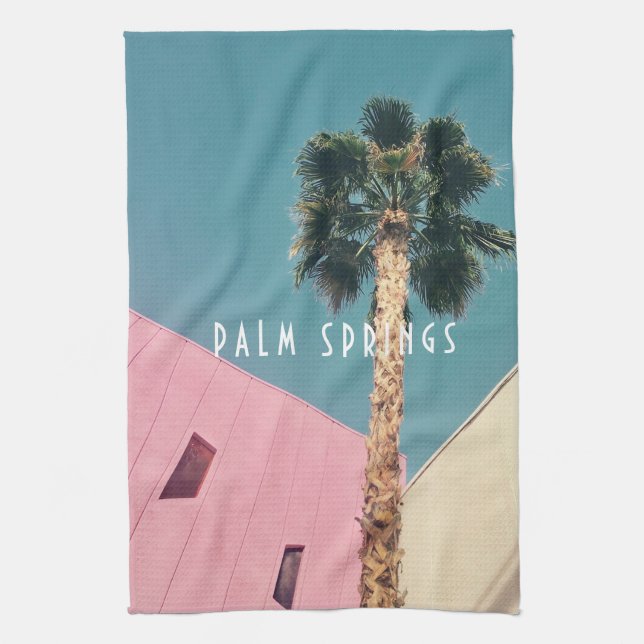 Retro Palm Springs Style Kitchen Towel (Vertical)