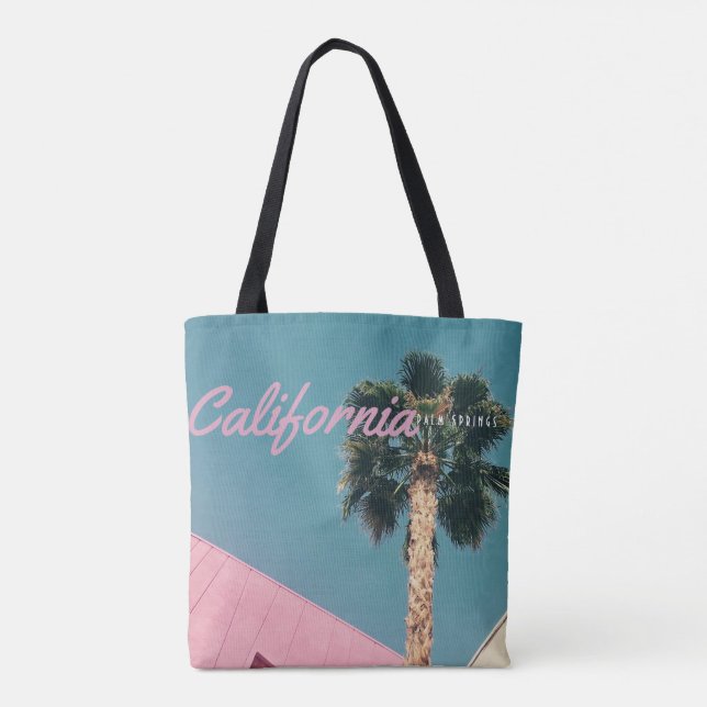Retro Palm Springs Tote Bag (Back)