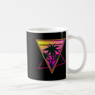 Retro Palm Tree Beach Sunset Tropical Summer Vibes Coffee Mug