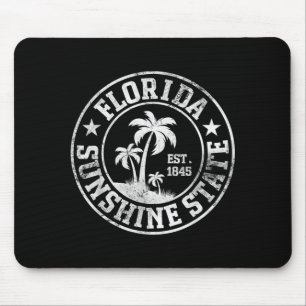 Retro Palm Tree Tropical Beach Summer Vacation Mouse Pad