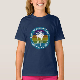 Retro Palm Tree Tropical Family Reunion Custom Kid T-Shirt