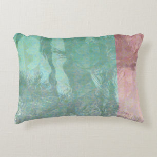 Retro Palm Trees Reflection Decorative Cushion