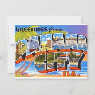Retro Panama City Florida Postcard