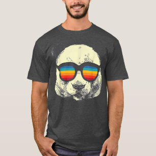 Retro Panda With Sunglasses T-Shirt
