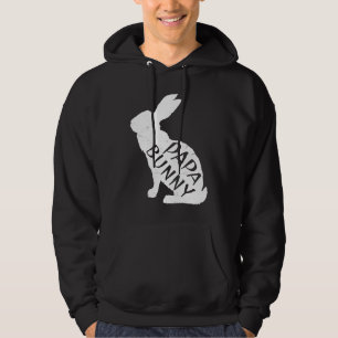 Retro Papa Bunny Father Rabbit Matching Family Ea Hoodie