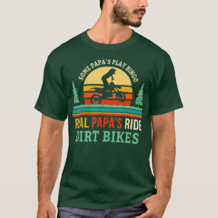 Retro Papa Dirt Bike Gift Dad Dirtbike Gifts T-Shirt