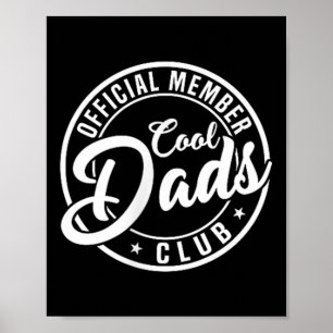 Retro Papa Fathers Day Mens Official Member Cool D Poster