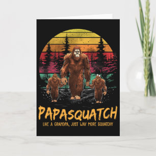 Retro Papa Squatch Like A Grandpa Funny Bigfoot Sa Card