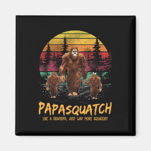 Retro Papa Squatch Like A Grandpa Funny Bigfoot Sa Magnet