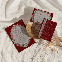 Retro Paper Lace Old Money Doily Photo Wedding 