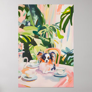 Retro Papillon Poster, Papillon Oil Painting Poster