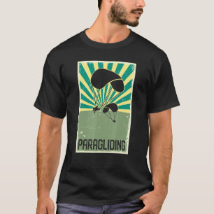 Retro Paragliding Art Flying Hobby Paraglider T-Shirt