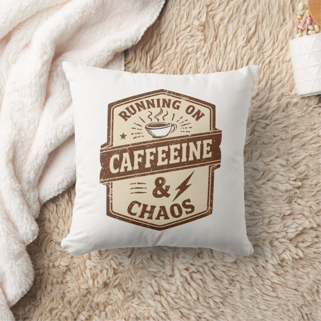 Retro Parent and Coffee Lover Humor Cushion (Blanket)