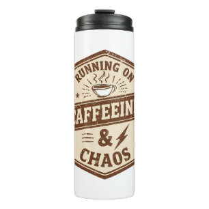 Retro Parent and Coffee Lover Humor Thermal Tumbler