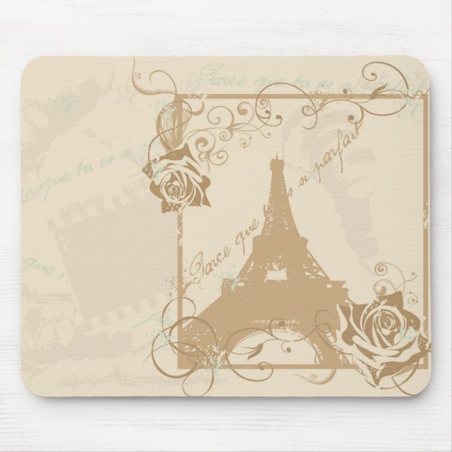 Retro Paris Mousepad (Front)