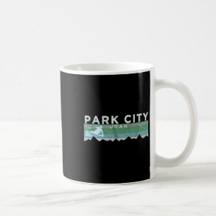 Retro Park City, Utah Distressed Skiing  Coffee Mug