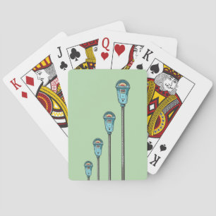 Retro parking meter playing cards