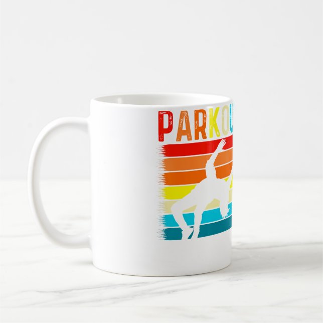 Retro Parkour Freerunning Gymnastic Parkour Gifts  Coffee Mug (Left)