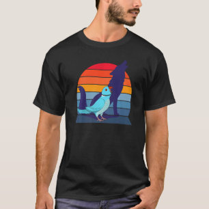 Retro Parrot I Howling Wolf I Screaming Blue India T-Shirt