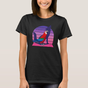 Retro Parrot I Howling Wolf I Screaming Green-wing T-Shirt