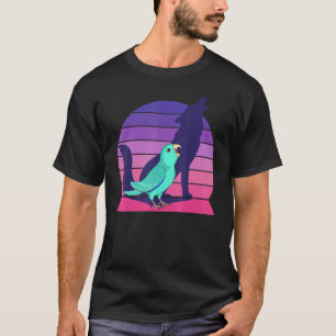 Retro Parrot I Howling Wolf I Screaming Turquoise T-Shirt