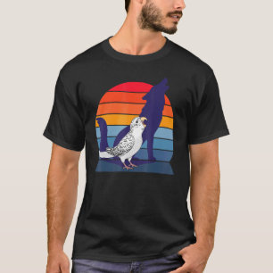 Retro Parrot I Howling Wolf I Screaming White Budg T-Shirt