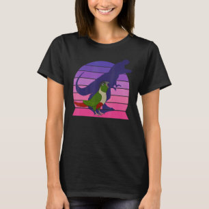 Retro Parrot I Tyrannosaurus Rex I Screaming Green T-Shirt