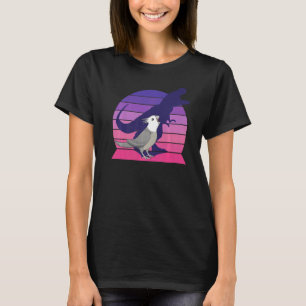 Retro Parrot I Tyrannosaurus Rex I Screaming Grey T-Shirt