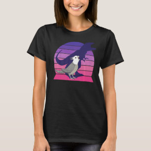Retro Parrot I Tyrannosaurus Rex I Screaming Grey T-Shirt