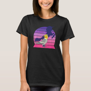 Retro Parrot I Unicorn I Screaming Cockatiel T-Shirt