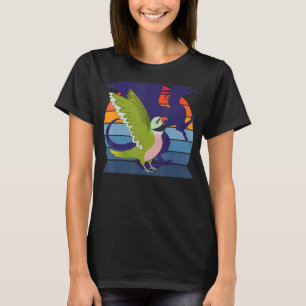 Retro Parrot I Winged Dragon I Moustache Parakeet T-Shirt