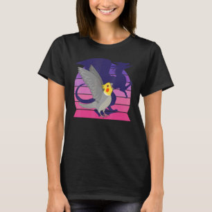 Retro Parrot I Winged Dragon I Screaming Cockatiel T-Shirt