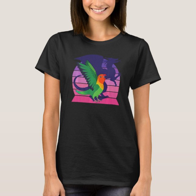 Retro Parrot I Winged Dragon I Screaming Fischer's T-Shirt (Front)