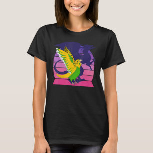 Retro Parrot I Winged Dragon I Screaming Yellow Bu T-Shirt