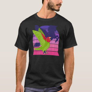 Retro Parrot I Winged Unicorn I Screaming Red mask T-Shirt