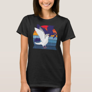 Retro Parrot I Winged Unicorn I Screaming White Bu T-Shirt