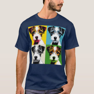 Retro Parson Russell Terrier Art Cute Puppy 1 T-Shirt