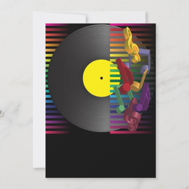 Retro Party Background Invitation (Front)
