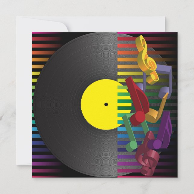 Retro Party Background Invitation (Front)