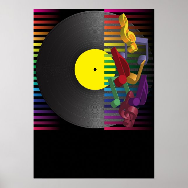 Retro Party Background Poster (Front)