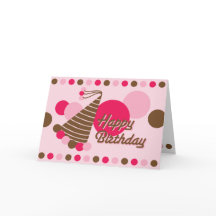 Retro Party Hat - Birthday Card