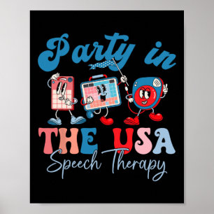 Retro Party In The Usa Speech Therapy Speech Istan Poster