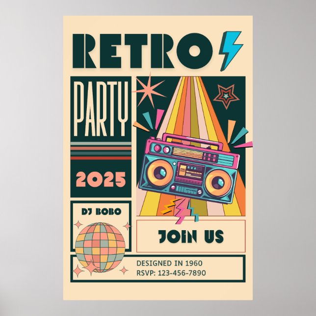 RETRO PARTY POSTER (Front)
