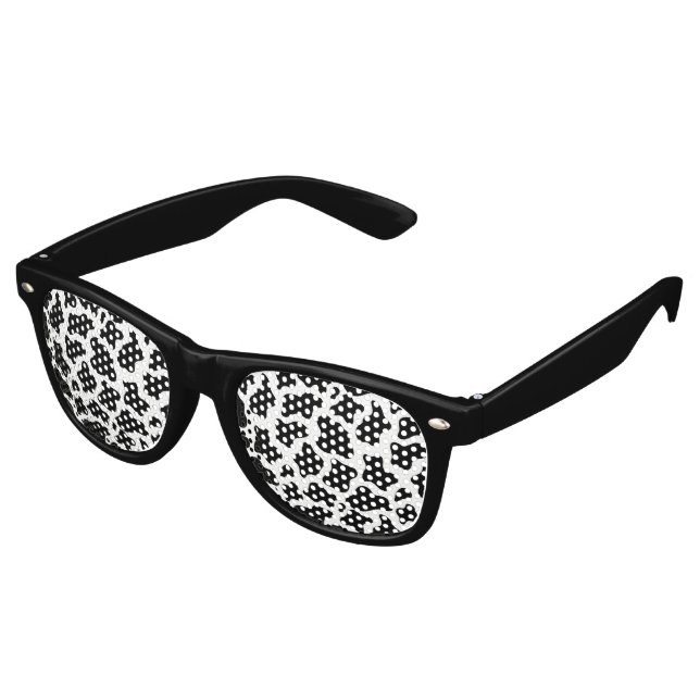 Retro Party Shades Cow Sunglasses (Angled)