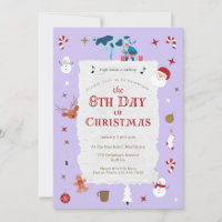 Retro Pastel 8th Day Christmas New Year's Day Xmas
