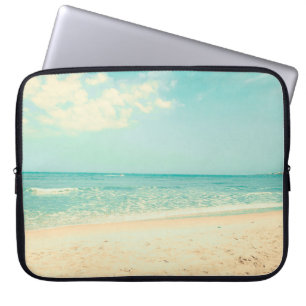 Retro Pastel Beachbeach,abstract,hipster,backgroun Laptop Sleeve